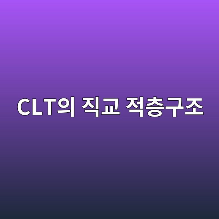 CLT의 직교 적층구조