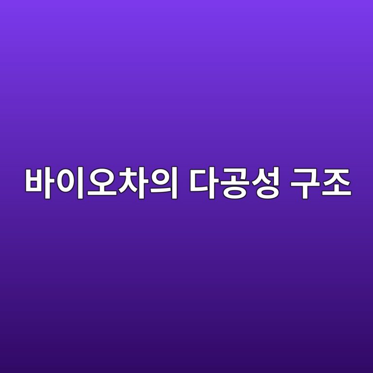 바이오차의 다공성 구조
